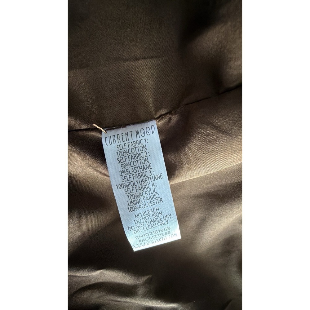 Dolls Kill Current Mood Penny Lane Patchwork Corduroy Faux Leather Long Coat L - Picture 11 of 16